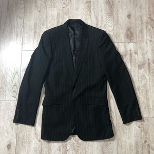 Beautiful pinstripe black and white suit